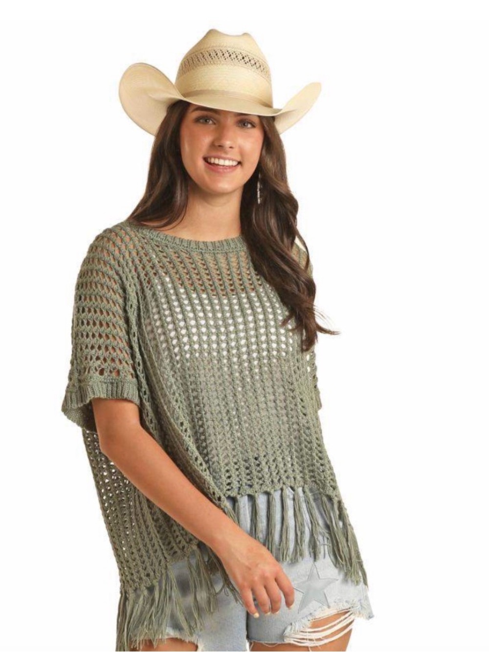 ROCK & ROLL DENIM WOMEN'S JADE OVERSIZED KNIT TOP